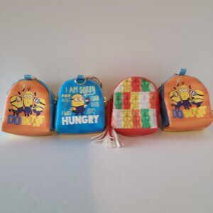 UNIVERSAL /CANDYRIFIC MINION MINI BACKPACK &CANDYRIFIC HARIBO GUMI BEAR BACKPACK